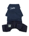 TOUCHDOG VOGUE NECK-WRAP SWEATER AND DENIM PANT OUTFIT X-SMALL