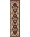Km Home Closeout!  Umbria 1191 2'2" X 7'7" Runner Rug In Burgundy