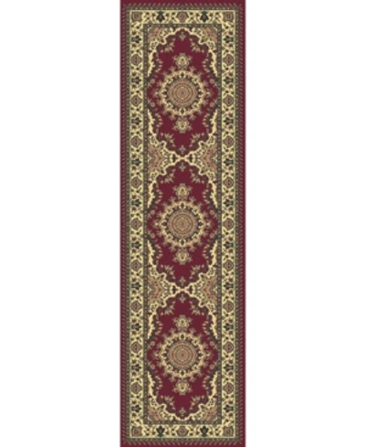 Km Home Closeout!  Umbria 1191 2'2" X 7'7" Runner Rug In Burgundy