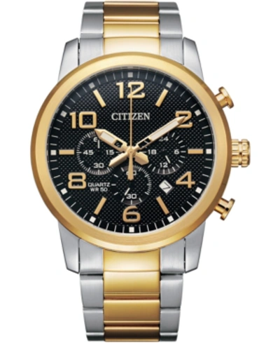 Citizen Men's Quartz Chronograph Two-tone Stainless Steel Bracelet Watch 42mm Women's Shoes In Two Tone