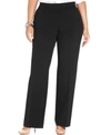 Jm Collection Plus & Petite Plus Size Curvy-fit Straight-leg Pants, Created For Macy's In Deep Black