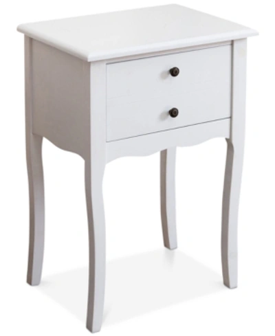 Abbyson Living Landan End Table In White