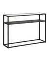 Hudson & Canal Nellie Console Table With Solid Metal Shelf In Black
