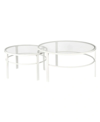 Hudson & Canal Gaia Nesting Coffee Table, Set Of 2 In White