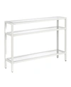 Hudson & Canal Sivil 55" Console Table With Shelves In White