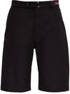 Alexander Mcqueen Cotton Bermuda With Logo In Black