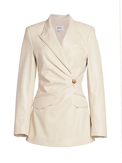 Nanushka Women's Blair Vegan Leather Blazer In Off White