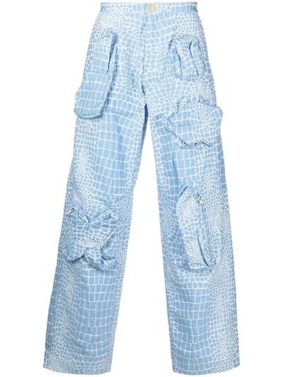 Pre-owned Walter Van Beirendonck Gun Trousers In Blue