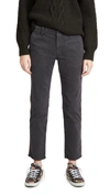 Nili Lotan East Hampton Cropped Trousers In Gunmetal W/orange Yellow Tape
