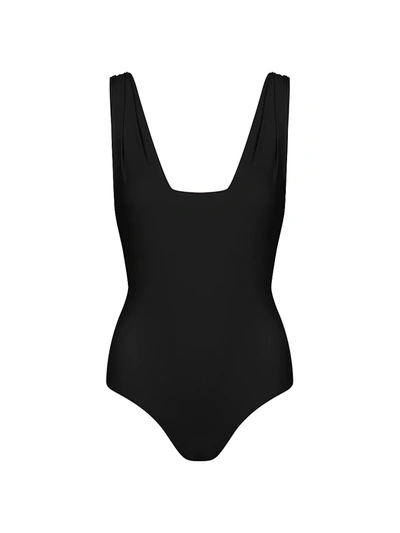 Valimare Elba Square-neck One-piece Swimsuit In Black