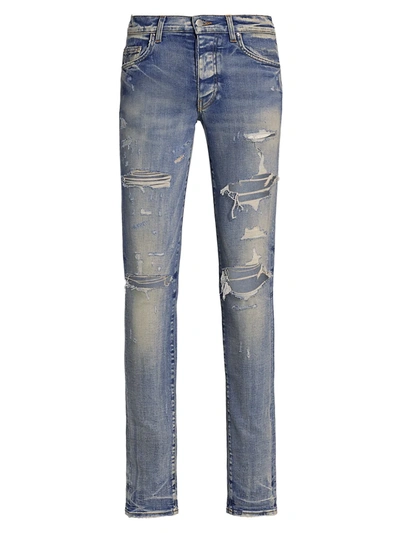 Amiri Blue Playboy Edition Mx1 Jeans In Clay Indigo