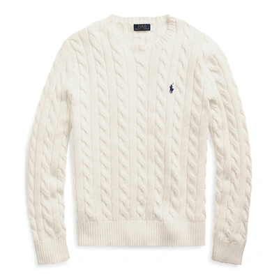 Ralph Lauren Cable-knit Cotton Sweater In Andover Cream