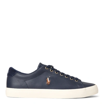 Polo Ralph Lauren Longwood Leather Sneaker In Newport Navy