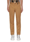 BURBERRY LOGO ENGRAVE METAL BELT LOOP CROP CHINO PANTS