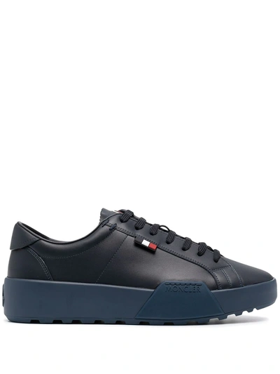 Moncler Blue Leather Trainers