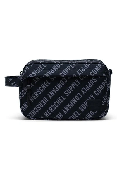 Herschel Supply Co Chapter Dopp Kit In Roll Call Black/ Sharkskin