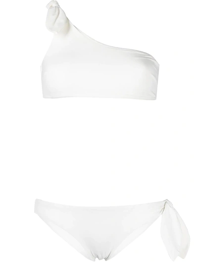 Zimmermann One-shoulder Bikini In White