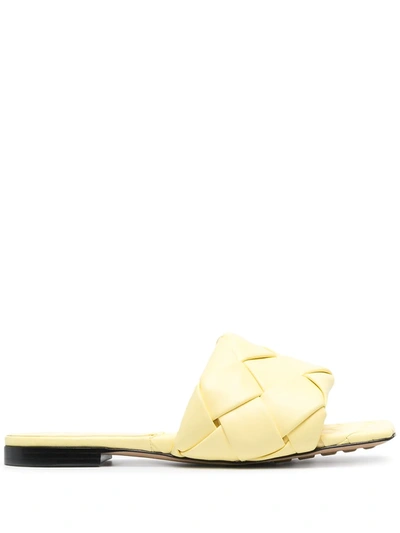 Bottega Veneta Bv Lido Flat Sandals In Yellow