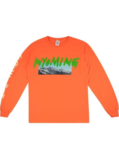 Kanye West Wyoming Long Sleeve T-shirt In Orange