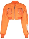 HERON PRESTON CROPPED QUILTED BOMBER JACKET