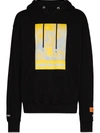 HERON PRESTON LITHO GRAPHIC-PRINT COTTON HOODIE