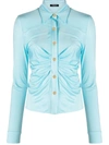 VERSACE RUCHED-FRONT SHIRT