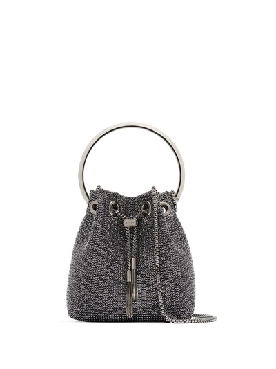 Jimmy Choo Black Bon Bon Top Handle Mini Bag