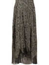 BRUNELLO CUCINELLI SEMI-SHEER LEAF PRINT SKIRT