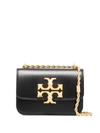 Tory Burch Small Eleanor Pebbled Leather Convertible Shoulder Bag In Black