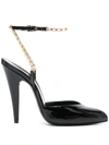 Saint Laurent Venus Chain 110mm Pumps In Black
