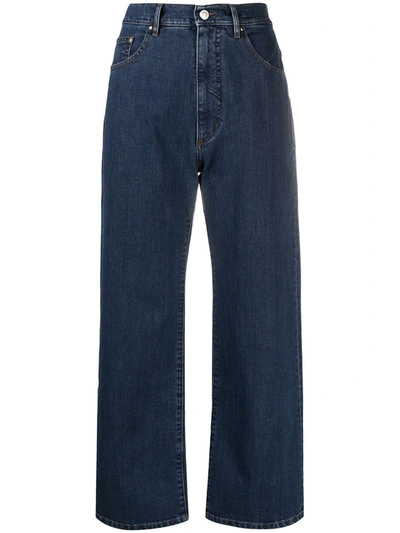 Katharine Hamnett Wide Organic Stretch-cotton Jeans In Blue