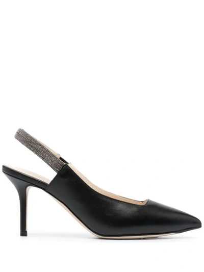 FABIANA FILIPPI LEATHER SLINGBACK PUMPS