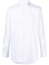 Xacus White Spread Collar Button Shirt In White
