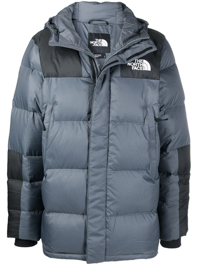 The North Face Embroidered Logo Down Parka In Blue