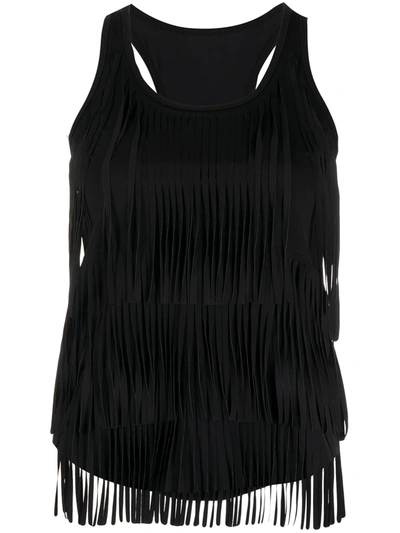 Pinko Ragdoll Top With Fringes In Black