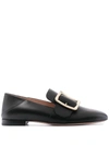 Bally Janelle Buckled Slip-on Loafers In Black
