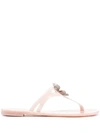 CASADEI FOUR-LEAF CLOVER JELLY SANDALS