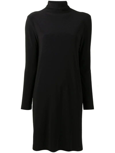 Norma Kamali High Neck Jumper Dress In Black