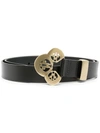 Isabel Marant Engraved-buckle Leather Belt In Black