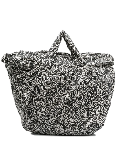 10 Corso Como Large Mosaic-print Tote Bag In Black
