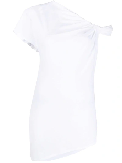 Alexander Mcqueen Asymmetric Knotted Top In White