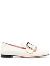 BALLY JANELLE LEATHER BUCKLE LOAFERS