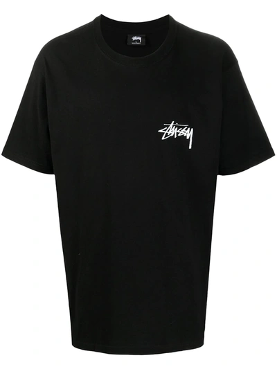 Stussy Dice-print Short Sleeved T-shirt In Black