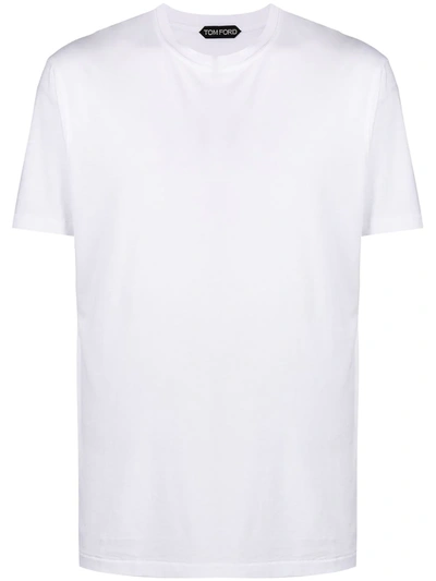 Tom Ford V-neck Short Sleeves T-shirt In White