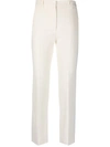 Joseph New Eliston Stretch-gabardine Slim-leg Trousers In White