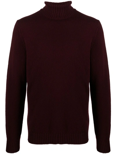 Dell'oglio Roll Neck Jumper In Red