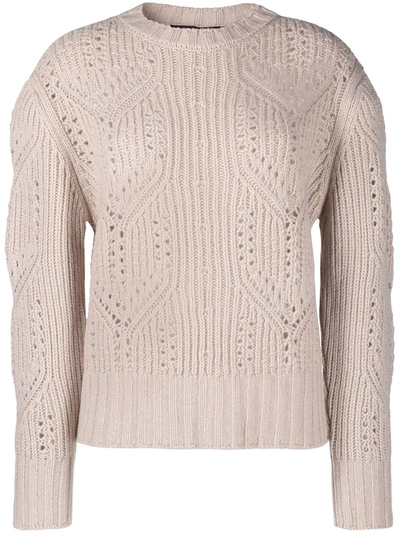Incentive! Cashmere Open-knit Cashmere Jumper In Neutrals