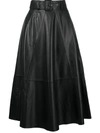 INCENTIVE! CASHMERE BELTED A-LINE SKIRT