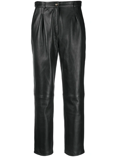 Etro Mid-rise Cropped Trousers In Black