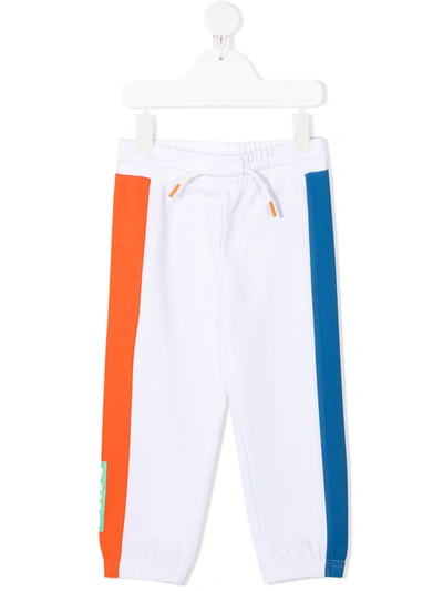 Stella Mccartney Kids' Sport Logo-print Track Pants In White